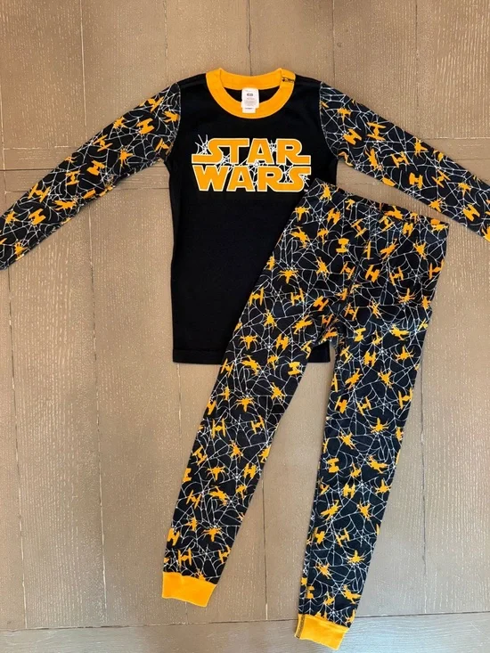 Hanna Andersson Halloween Star Wars 2-Piece Matching Long-John PJ Set • Size 10 - Picture 9 of 14